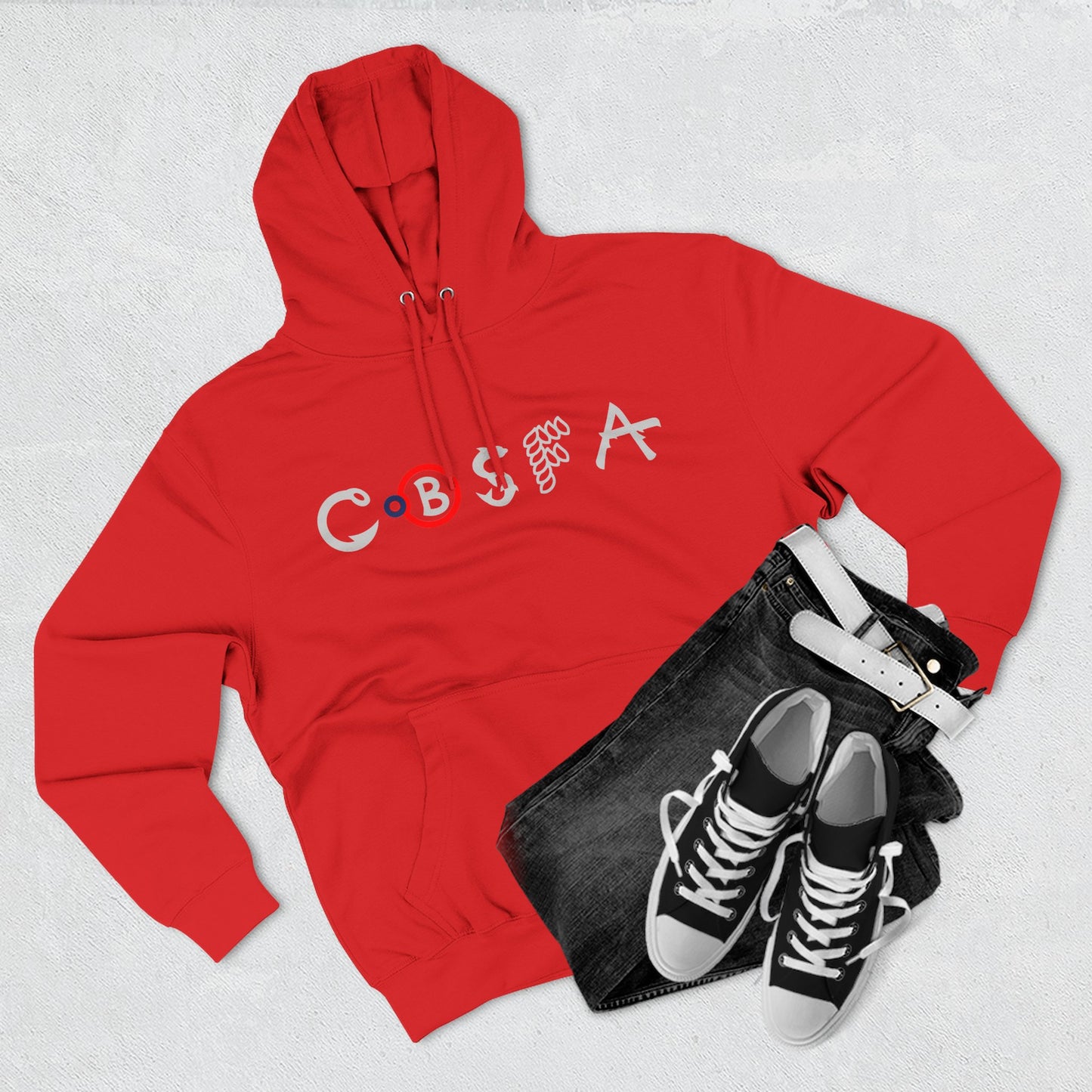 Chagix with CBSFA logo front Three-Panel Fleece Hoodie