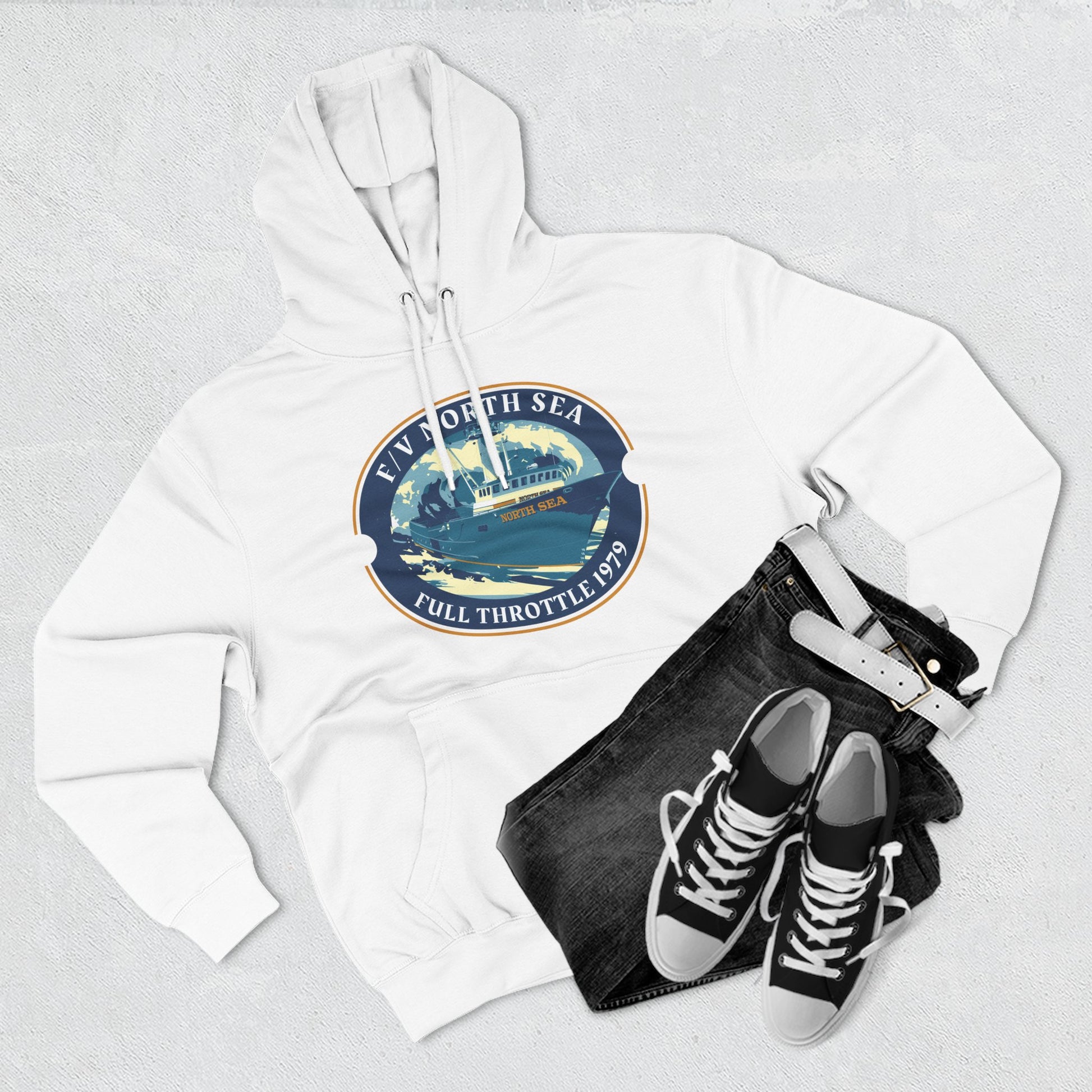 North Sea full throttle Three-Panel Fleece Hoodie