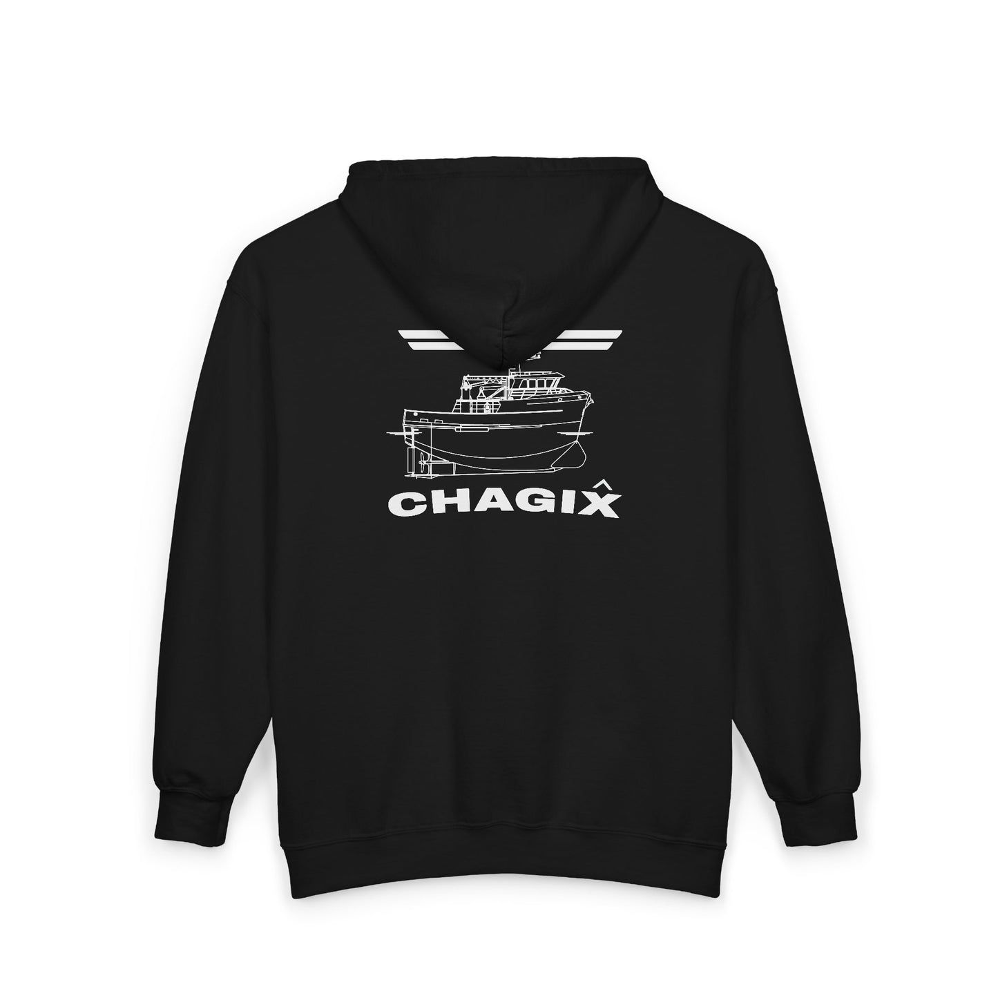 CBFSA front Blueprint back, Unisex Heavy Blend™ Full Zip Hooded Sweatshirt